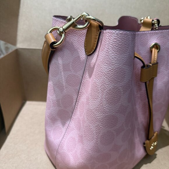 Coach Rowan Bucket Bag In Signature Canvas With Charms - Picture 4 of 9